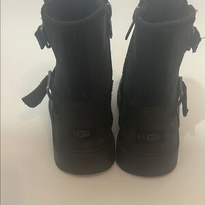UGG Black Ankle Boots with Buckles